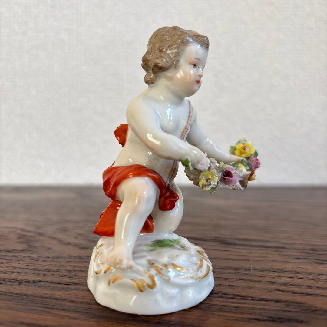 マイセン　エンゼル　置物　フィギュリン　人形　アンティーク　陶磁器