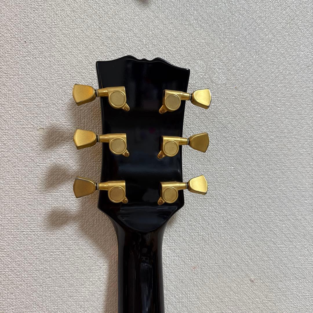 エレキギター レスポールタイプ ブラック ゴールドパーツ