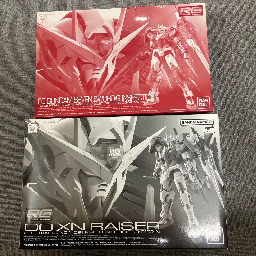 rgダブルオーセブンソードG、ザンライザーセット　ガンダムプラモデル未組立品