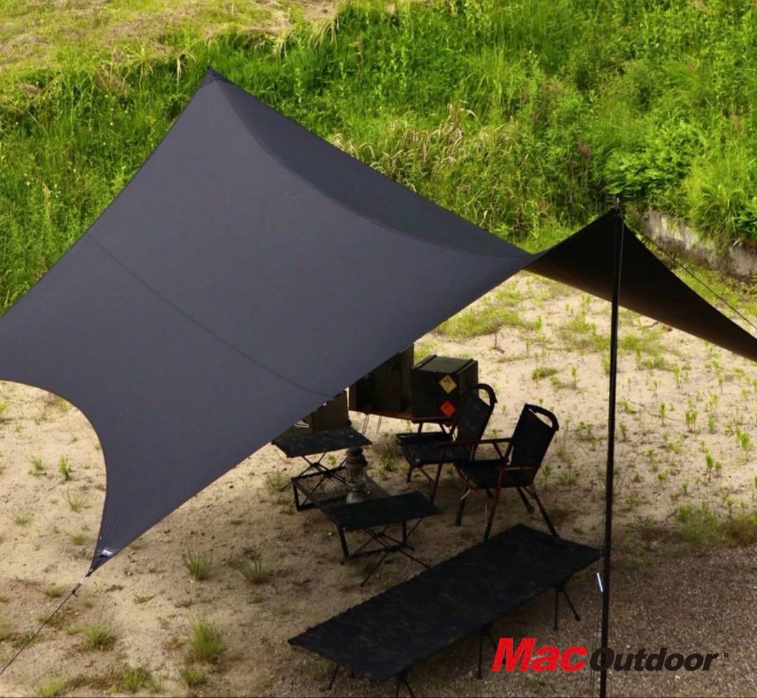 黒S新品 Mac Outdoor Mac One ヘキサ タープ ブラック