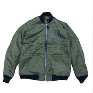 残1着私もファン ALDIOUSアルディアス MA-1 （L）オリーブ×オリーブ