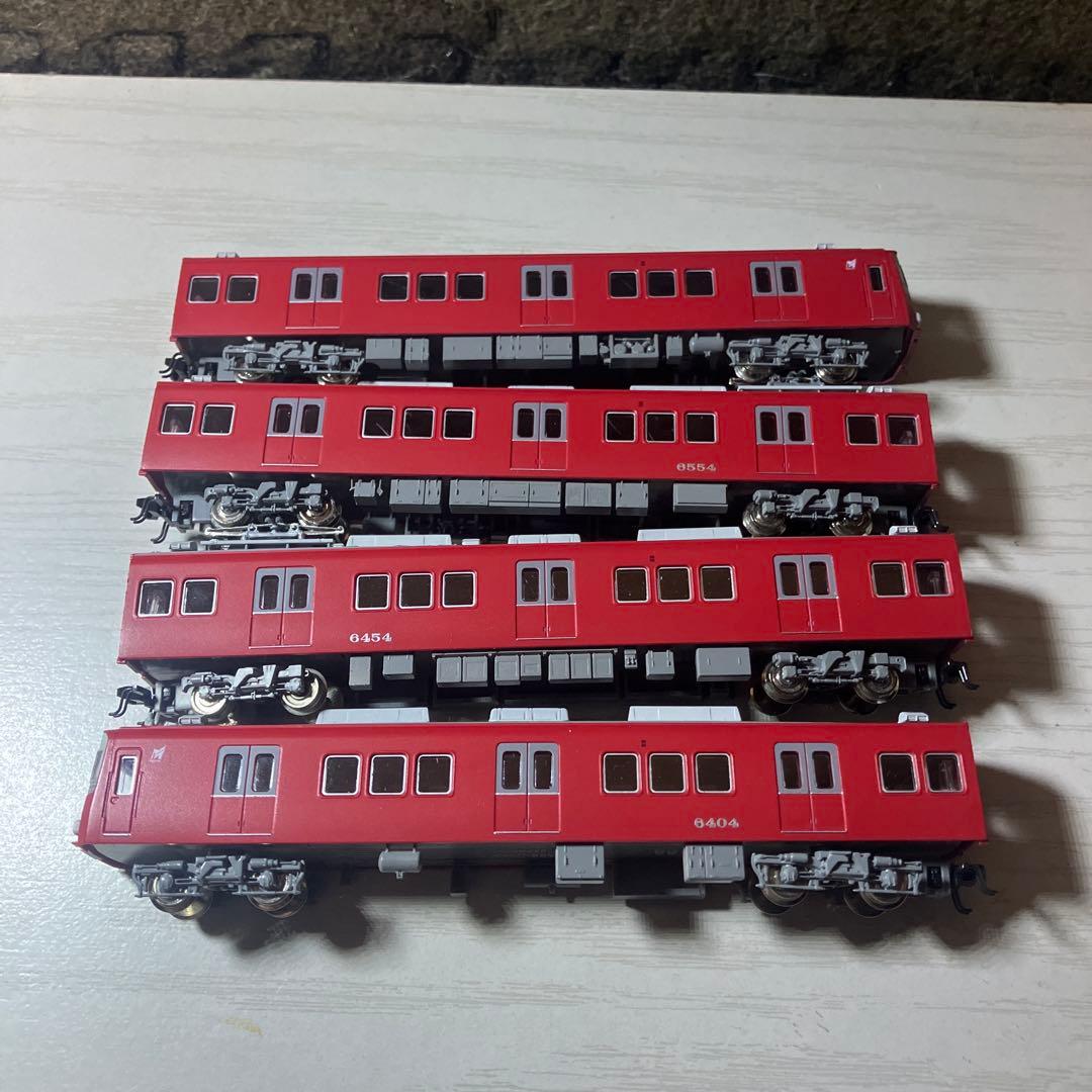 グリーンマックス　名鉄6500 ライト・モーター無し4両セット ジャンク品