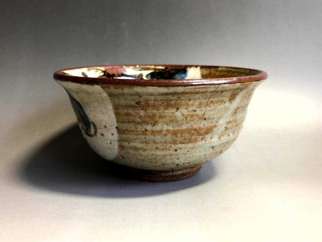 茶碗■清水六兵衛 松絵 ニュウ有 お茶道具 古美術 時代物 骨董品■