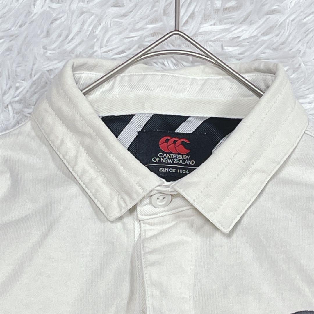 Canterbury アイボリー　ロングスリーブラガーポロ　ＸＬ　RA47112