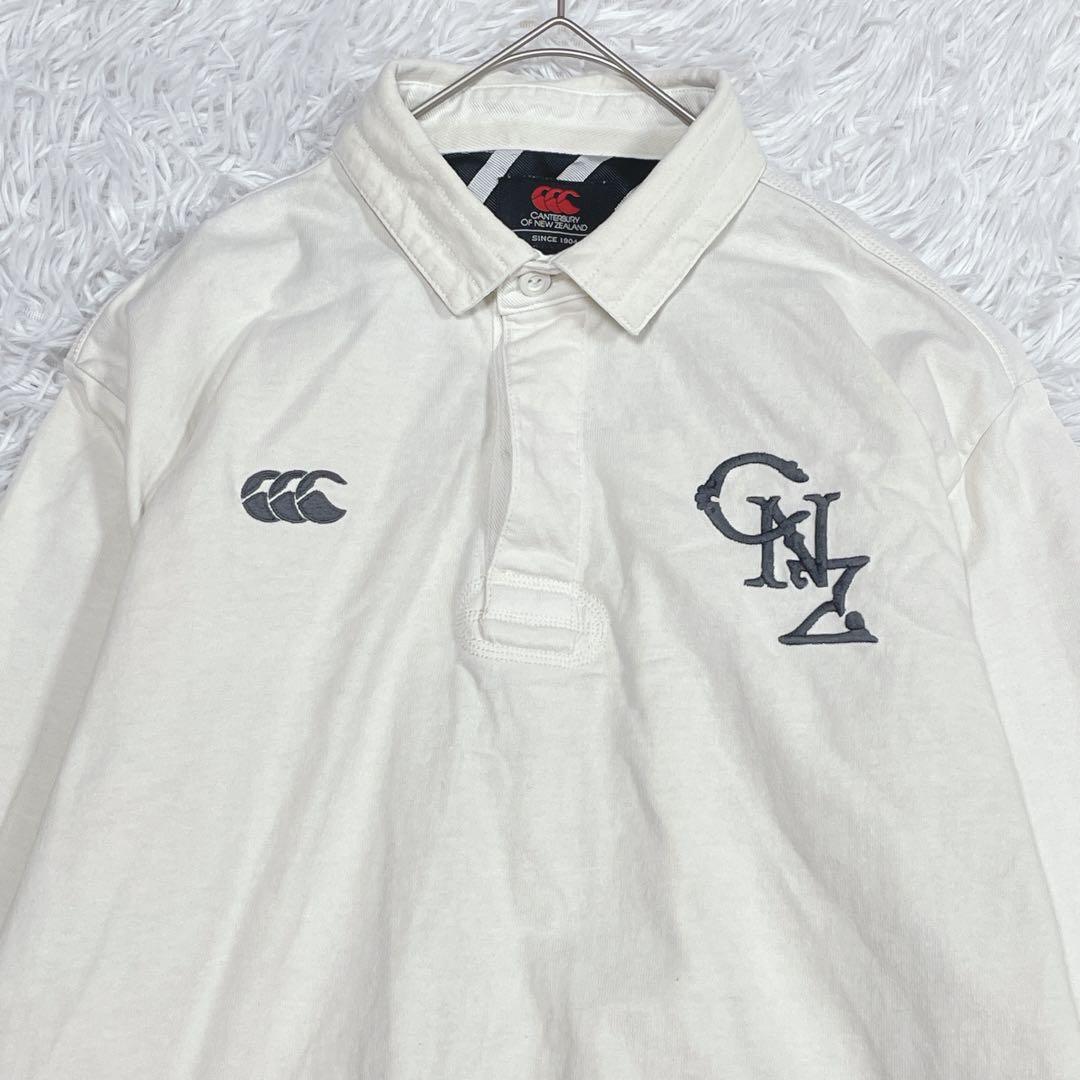 Canterbury アイボリー　ロングスリーブラガーポロ　ＸＬ　RA47112