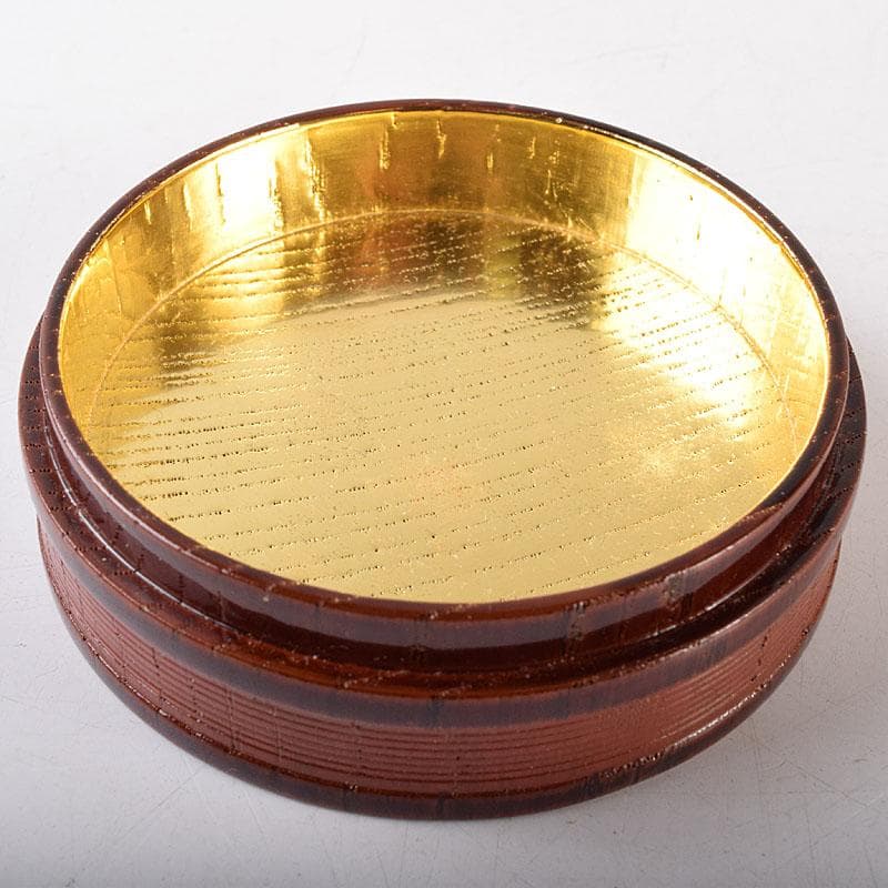 茶道具　京漆匠　平安象彦造　渦塗糸目　香合　共箱　V　R8619