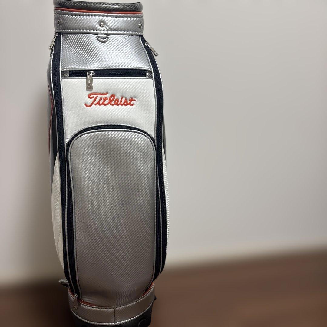 【週末セール】Titleist キャディバッグ ブラック/シルバー/オレンジ