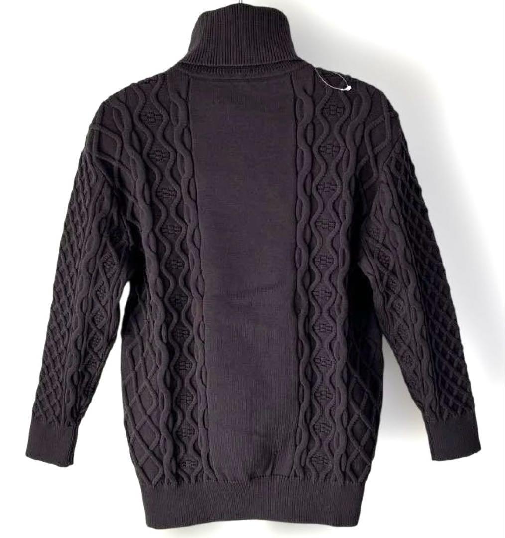 新品未使用【デヴァローゴルフ】ケーブル タートルネックセーター（M）