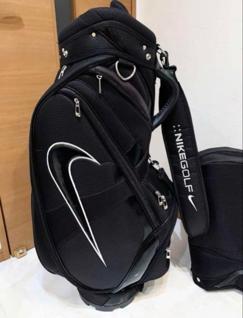 希少　ナイキ/NIKE キャディバッグ　黒/ブラック　ビッグスウォッシュ