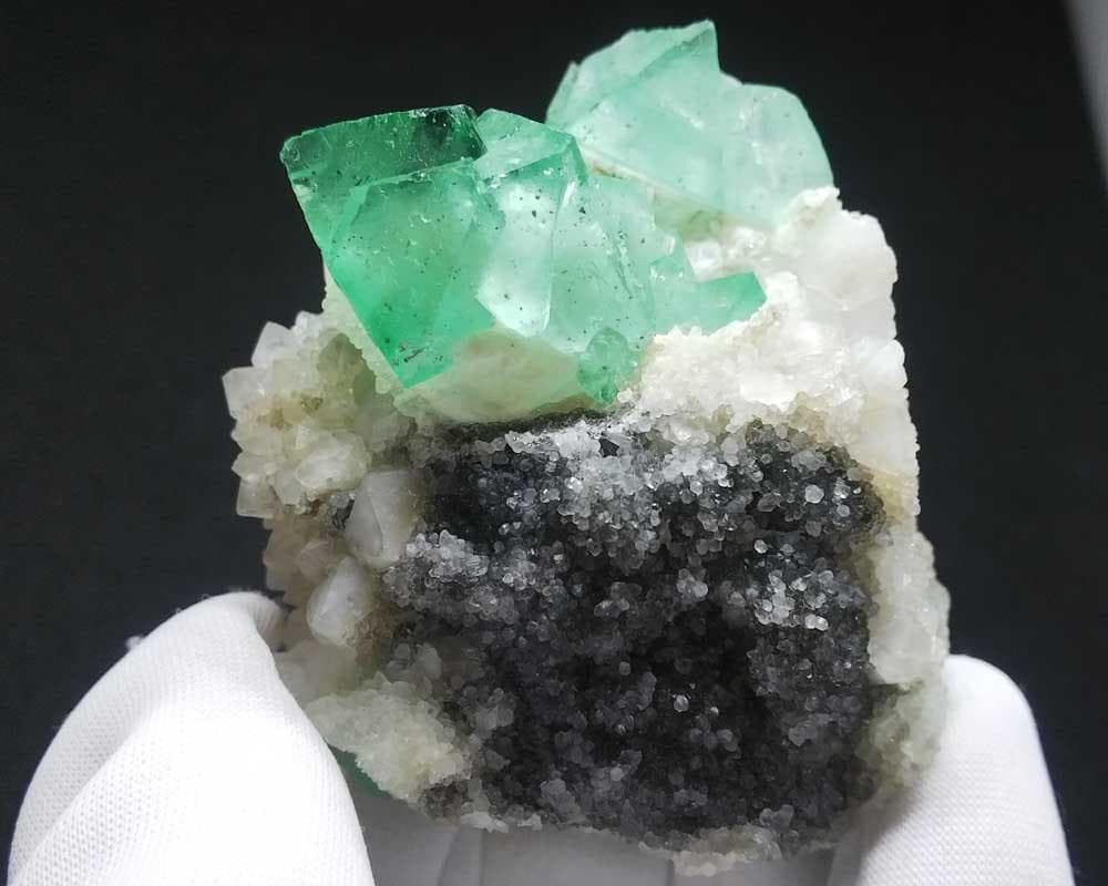 453 フローライト ＆ クォーツ パイライト 蛍石