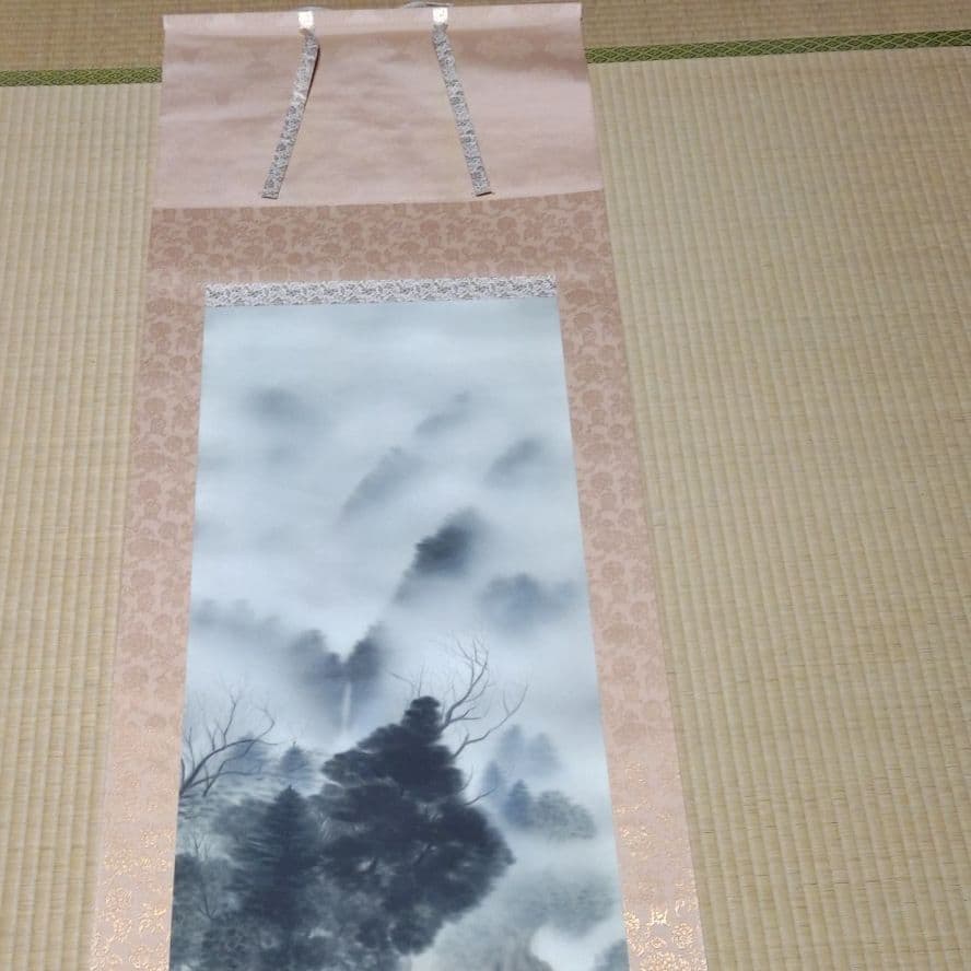 掛け軸　古市丈門 （ 淡彩山水）