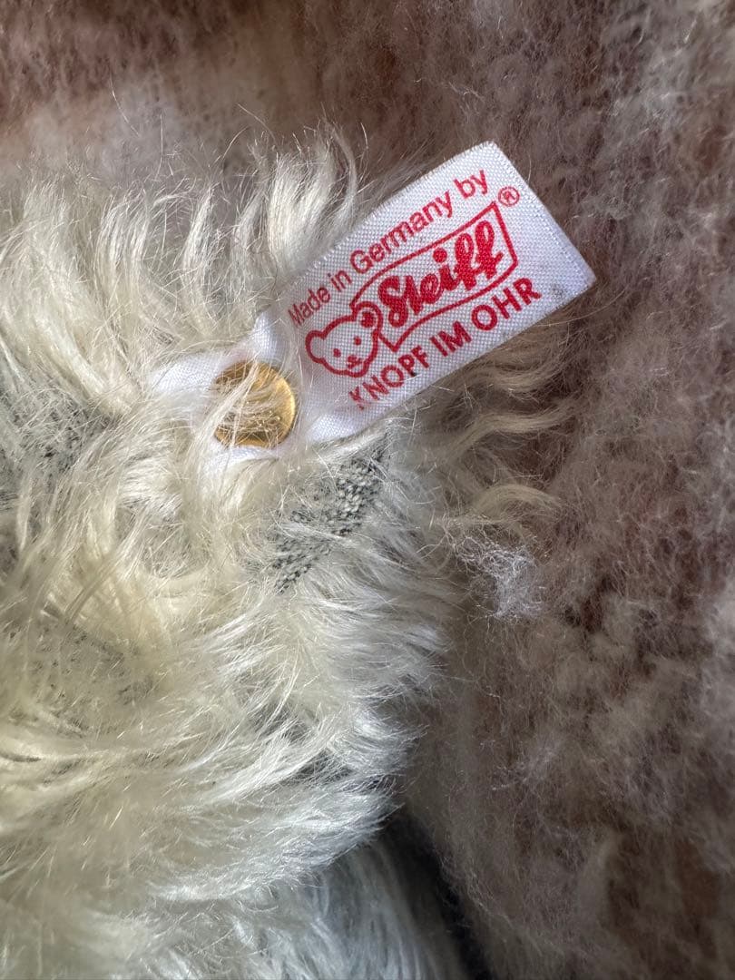 シュタイフ 白タグ　リミテッドエディション　毛足長いモヘア　未使用デッドストック