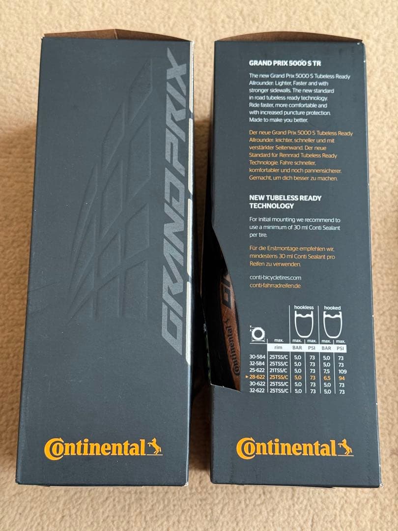 コンチネンタル GP 5000 S TR 28c 2本セット 新品未使用品