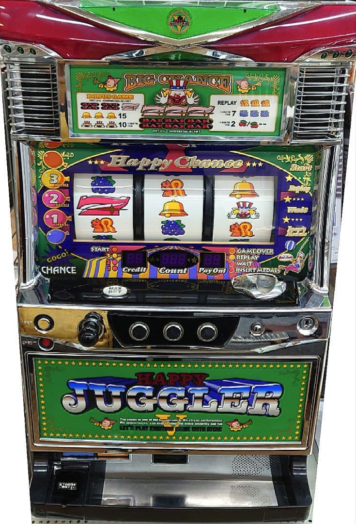 【鍵・設定キー付】北電子　ハッピージャグラーV 5号機 スロットマシン