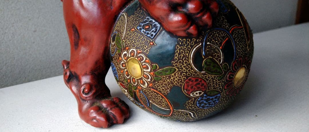 唐獅子    陶器置物    ①