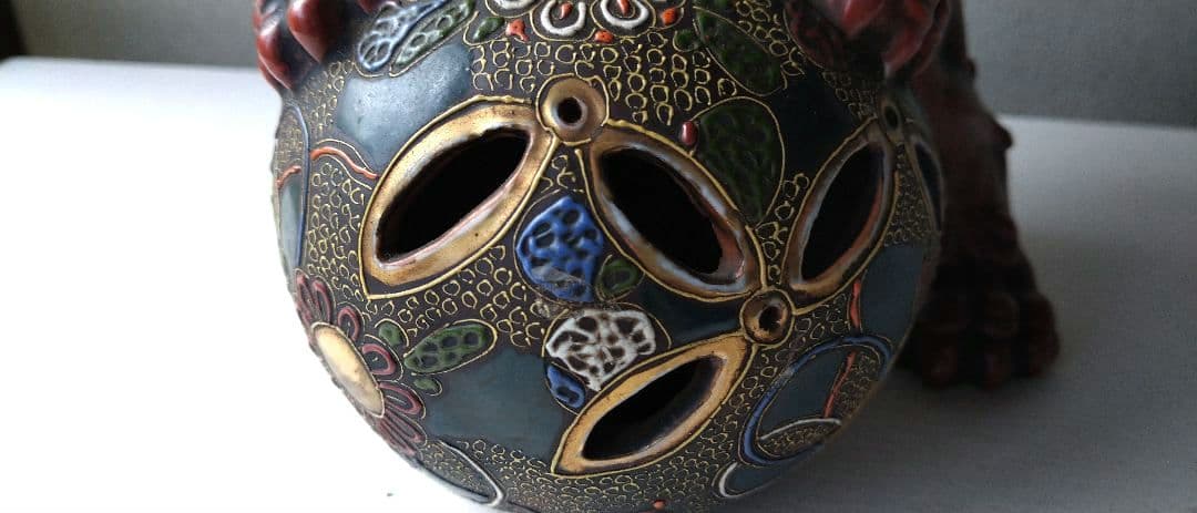 唐獅子    陶器置物    ①