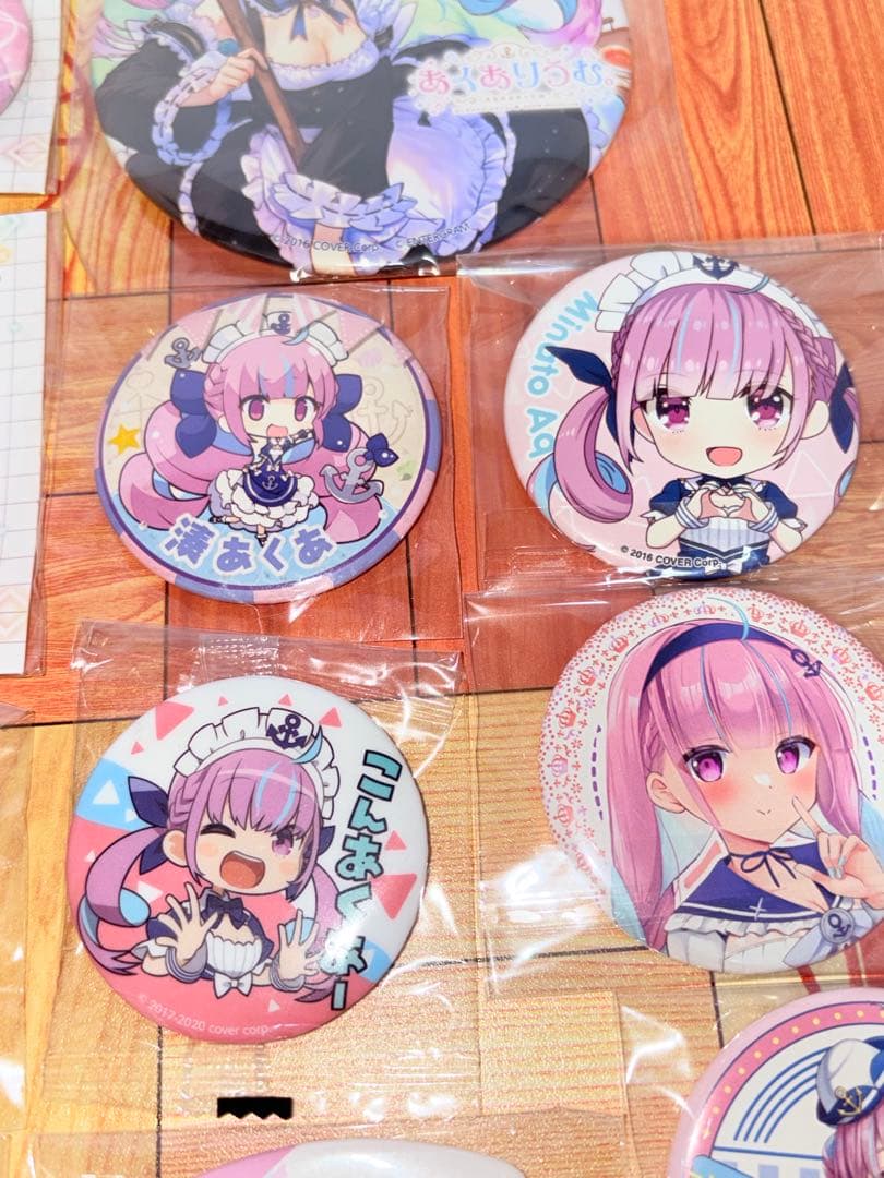 湊あくあ　缶バッジ　まとめ売り　オリジン　ダイナー　ホロツリー　夜明けのうた