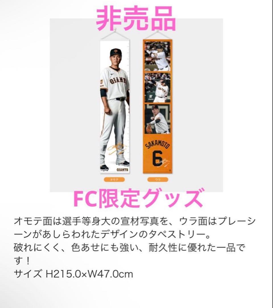 【非売品】坂本勇人 等身大タペストリー 2025年版 読売ジャイアンツ
