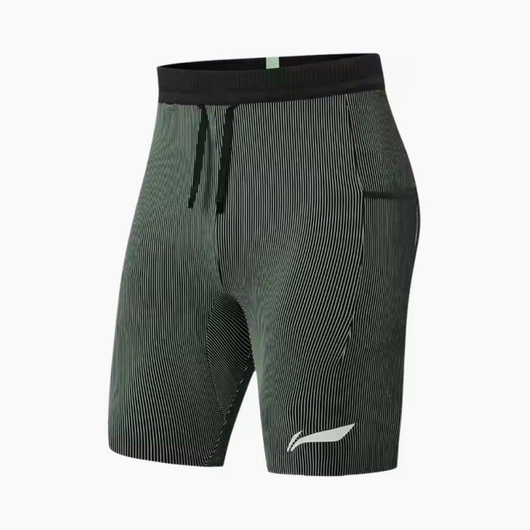 【Lサイズ】 Li-Ning リーニン ランニングタ イツ(黒緑) 【即購入可】