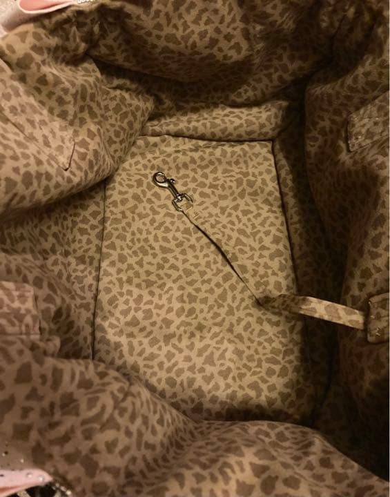 【美品】スーザンランシー オーダー キャリーバッグ レオパードブラウン×ピンク