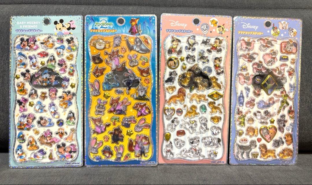 【正規品】プチドロップステッカー　ディズニーシリーズ　6点セット