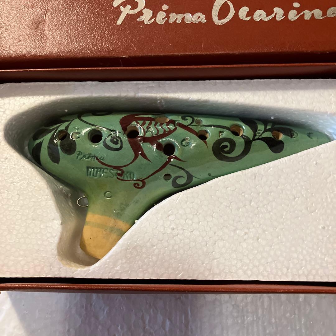 プリマ楽器　陶器オカリナC調　未使用箱入り　手工最高級品