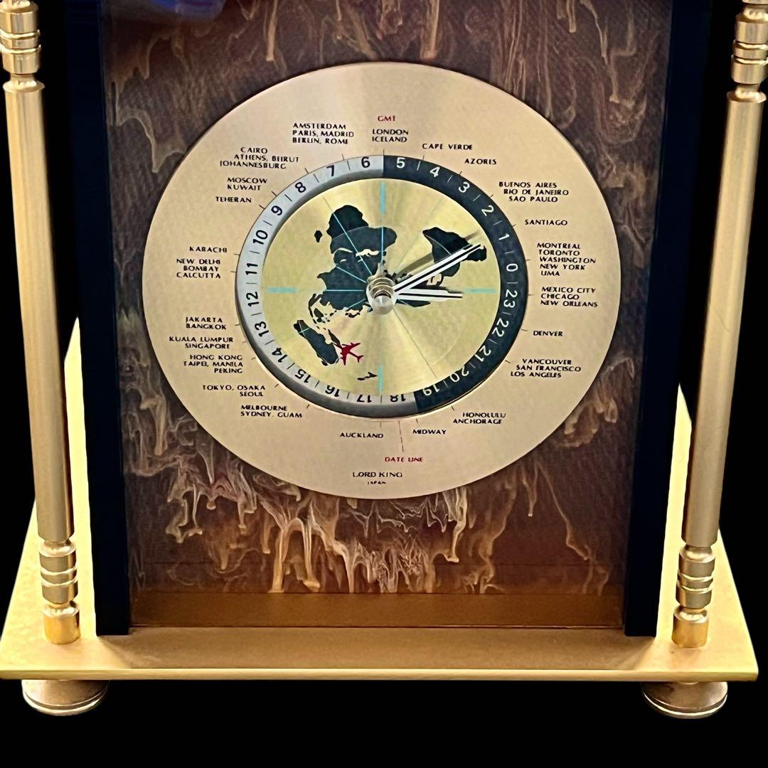 孔雀　置き物　時計付き　ガラスケース入り　昭和レトロ　飛行