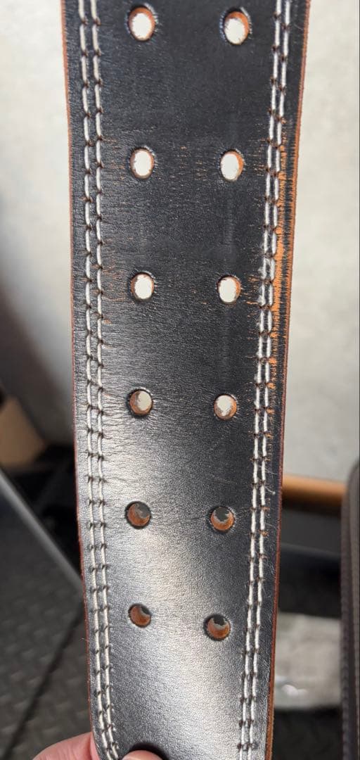 OJ　美品✨GOLD'S GYM EX レザーベルト 本革 Lサイズ