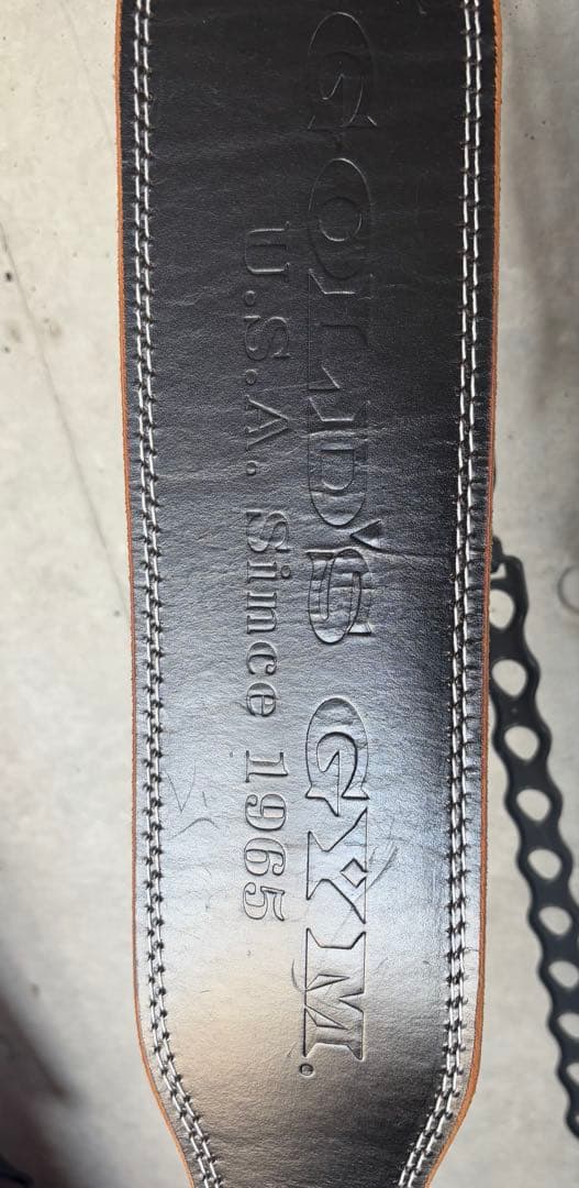 OJ　美品✨GOLD'S GYM EX レザーベルト 本革 Lサイズ