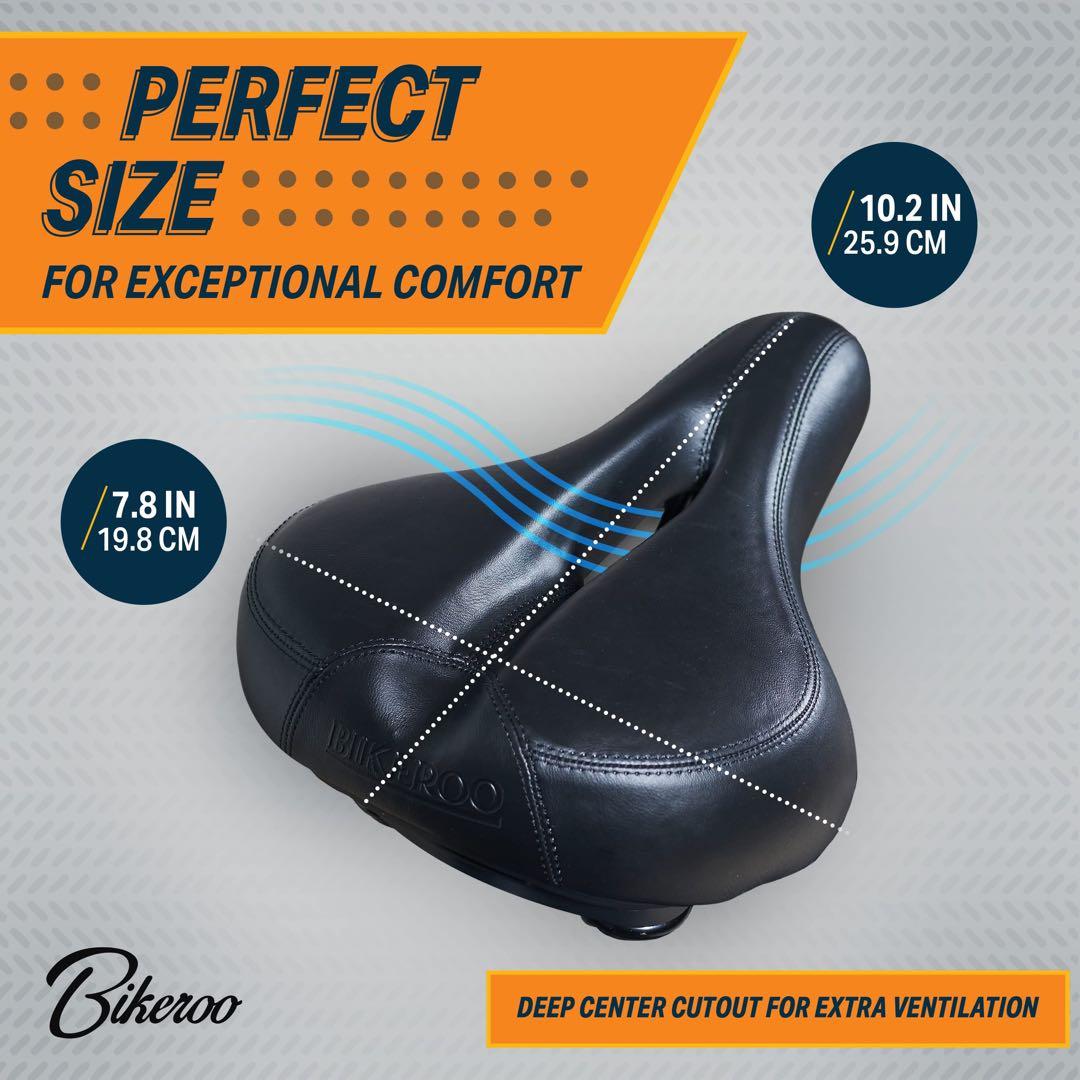 bikeroo パッド入りWide 自転車サドル ユニバーサルフィット