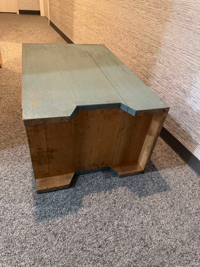 ビンテージ グリーン収納ボックス 木製10段引き出し レターケース 工具棚