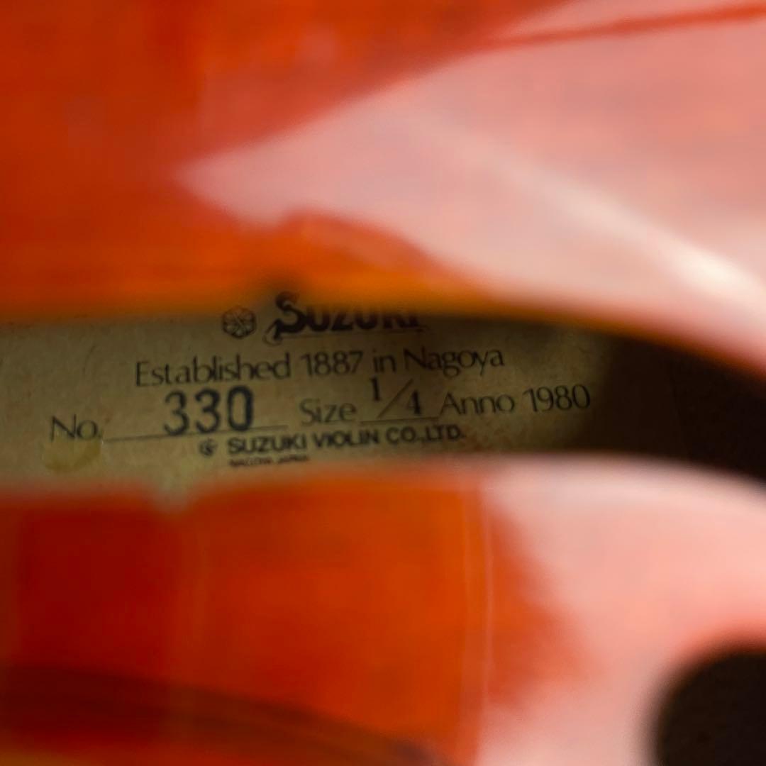 スズキ No.330 1/4 分数バイオリン 1980年製 SUZUKI