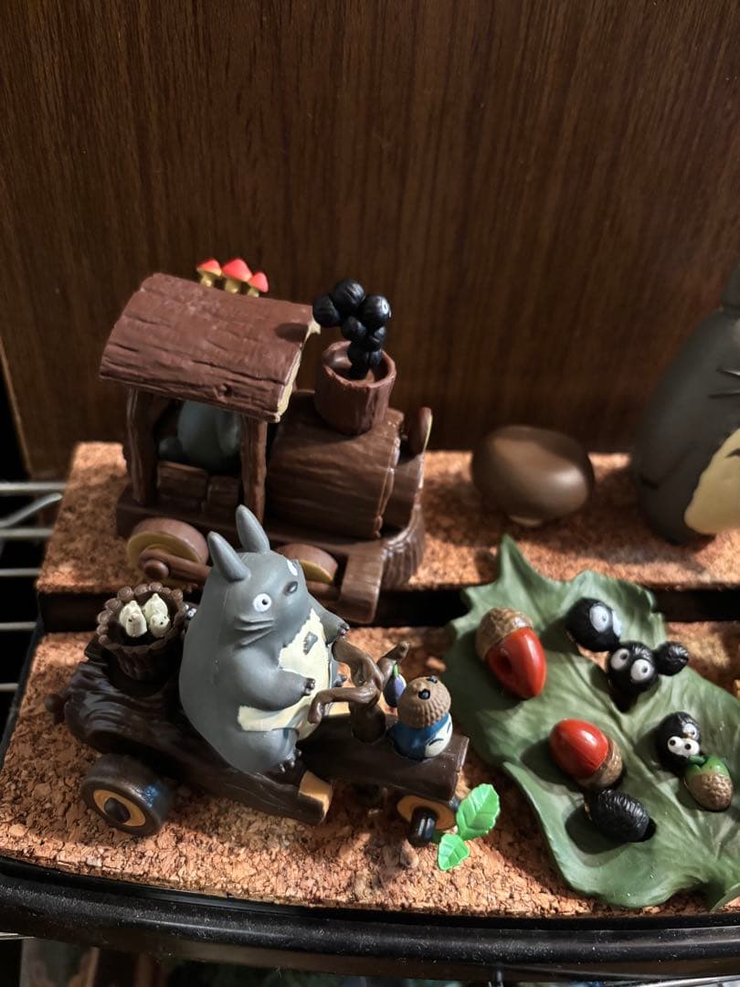 トトロ、プルバックカー4点、大、中、小トトロフィギュア、その他小物セット