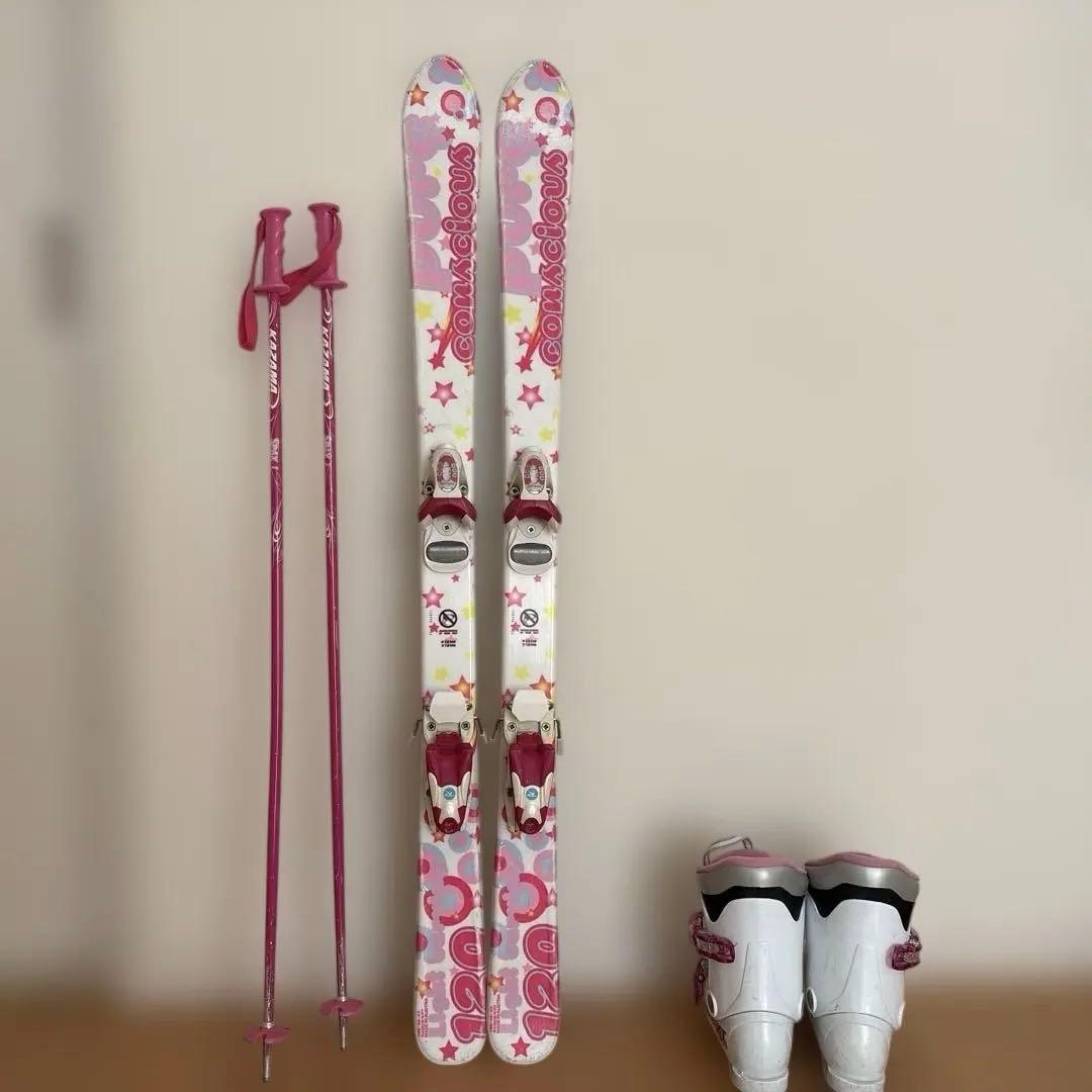 子ども用　スキーセット ピンク色