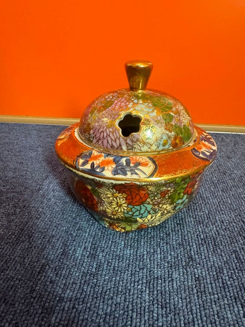 1677 金花詰　香炉　時代物