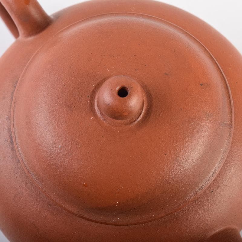 中国　中国宣興銘　紫砂　朱泥　急須　茶壷　V　R8601