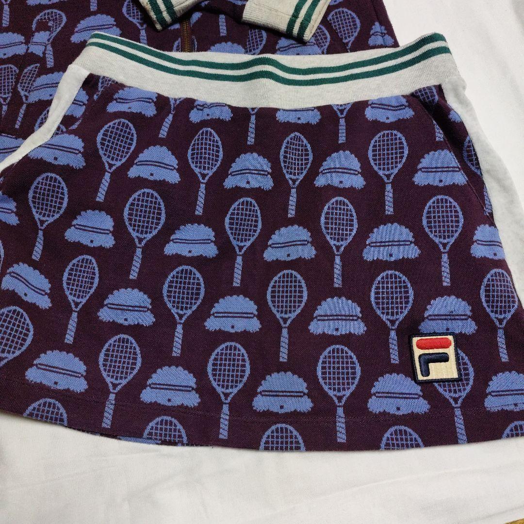 FILA テニスラケット柄 ウェア Mサイズ　　スコートLサイズ