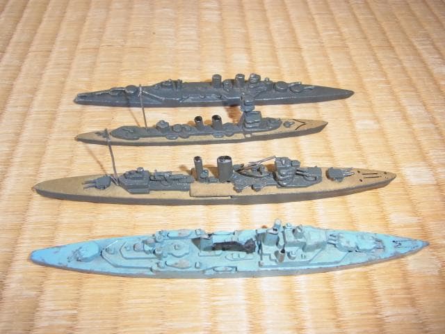 美品 1920年（大正時代）頃 希少 英国製◆メタルシップ（金属製船）軍艦11隻