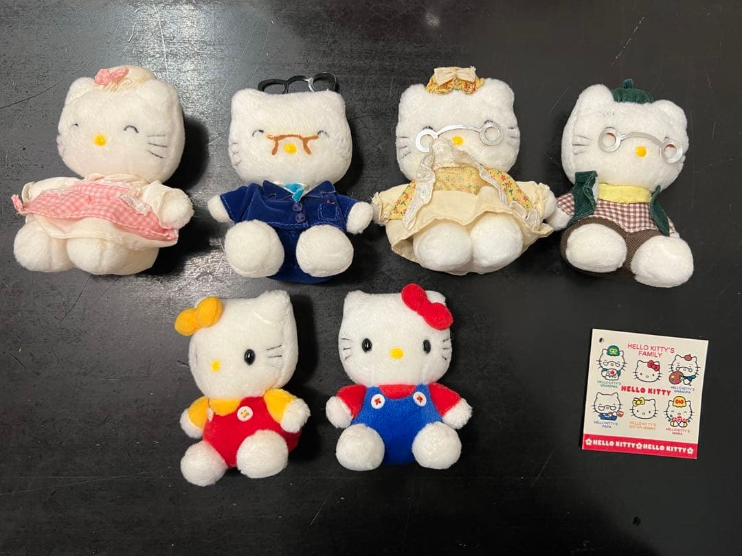 【1999年製】ハローキティ25周年ぬいぐるみ6体セット