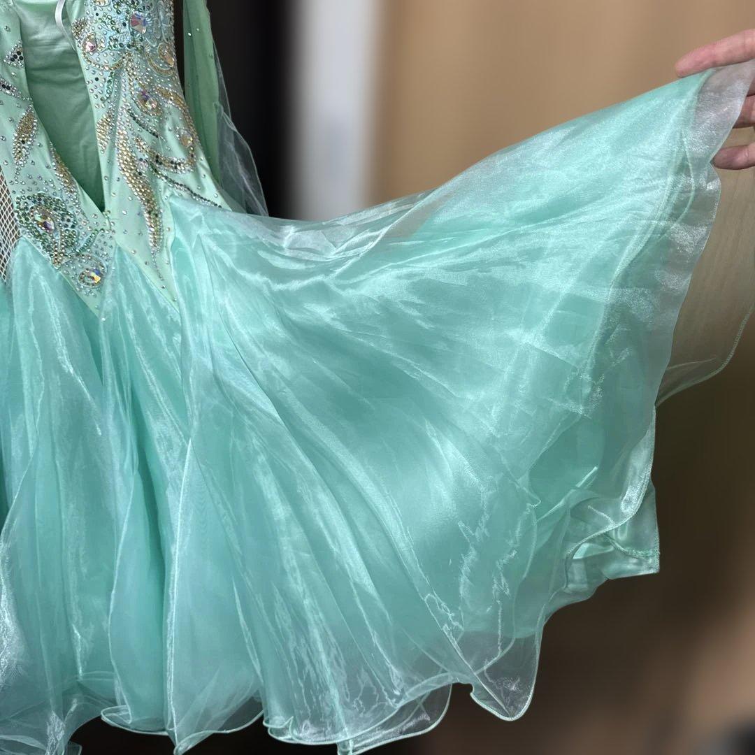 色々あり値下不可です【サイズ不明】　社交ダンス　ドレス　ミントグリーン