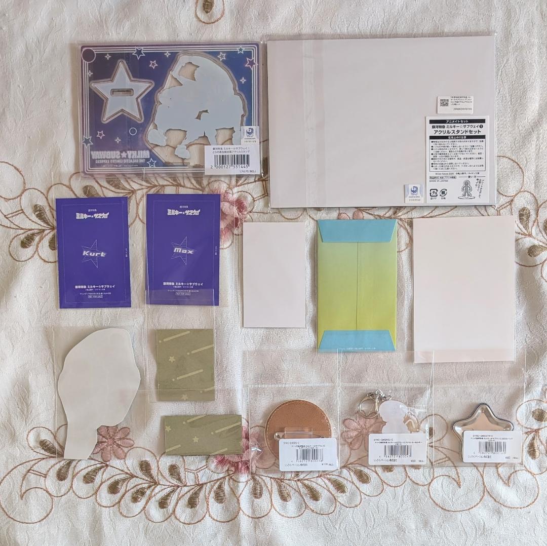 ミルキーサブウェイ1 特典 カート&マックス アクスタ 缶バッジ カード シール