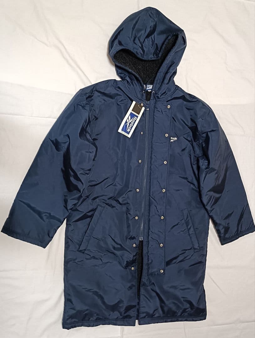 新品未使用　美品　Reebok　リーボック　 ベンチコート　ネイビー　メンズM