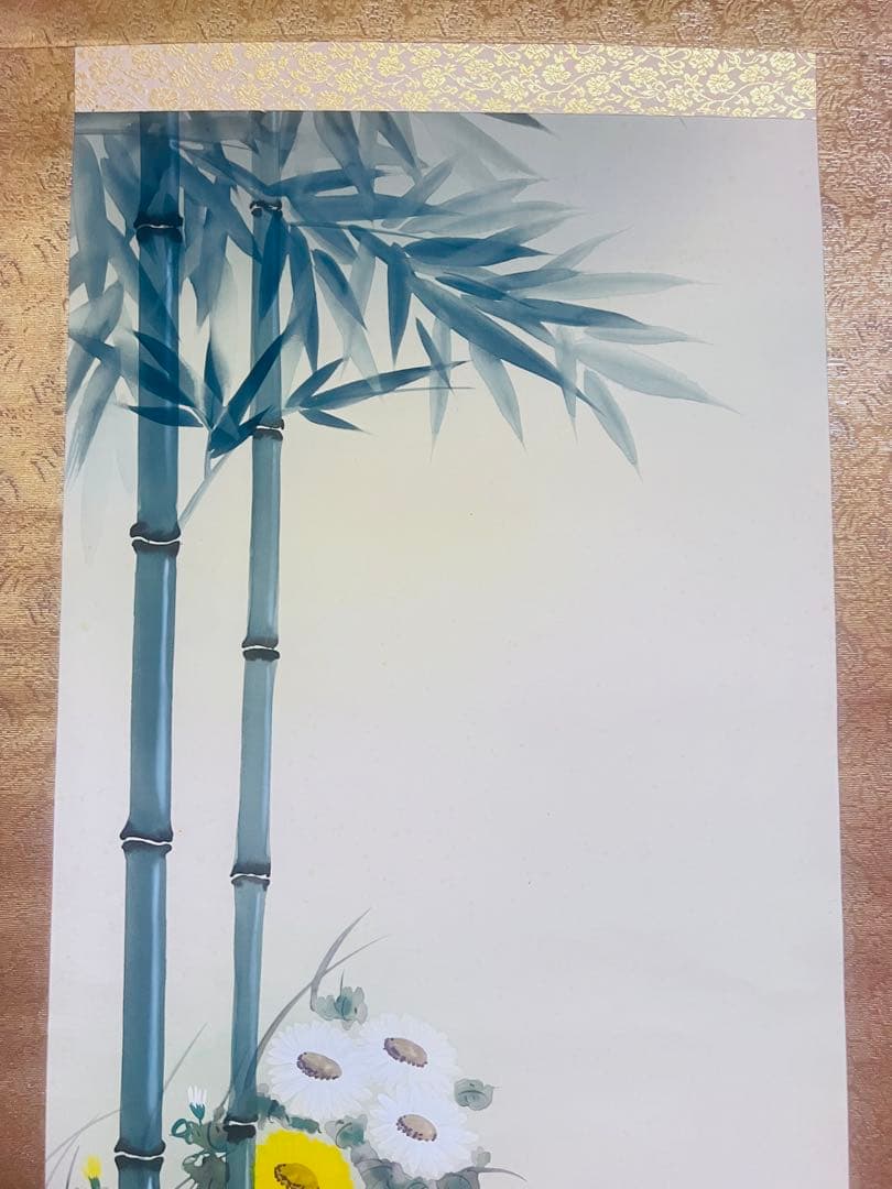 夏鵬筆　鶏之図　掛軸