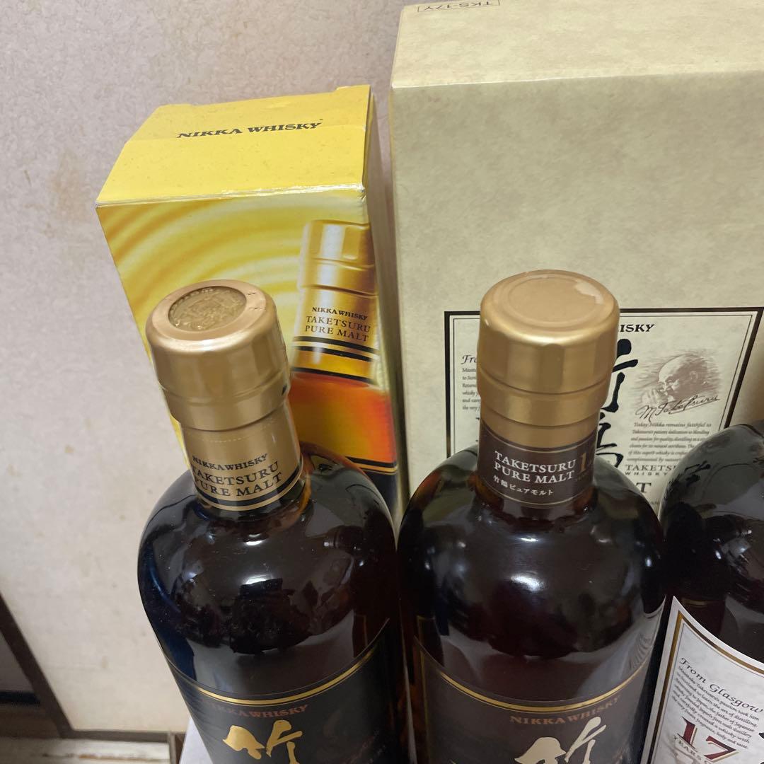 竹鶴ウイスキーピュアモルト普通です 12年17年 21年 4本セット