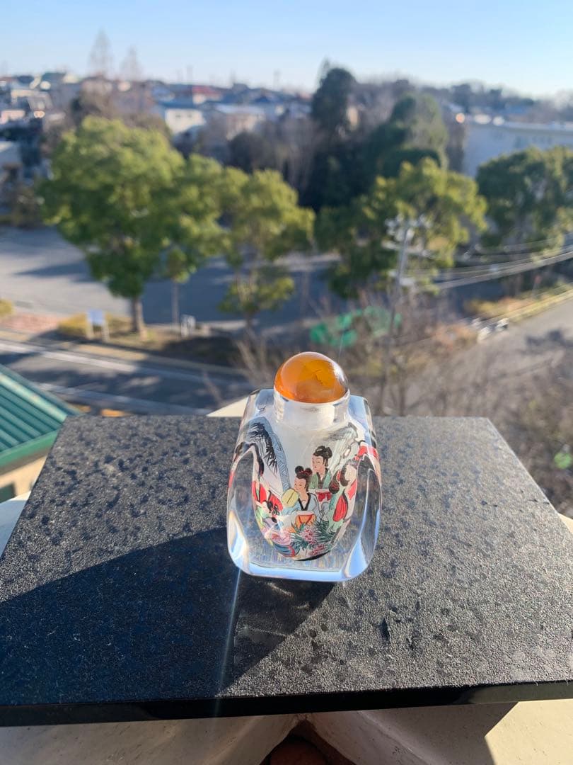 美しい手書き鼻煙壺（スヌッフボトル）