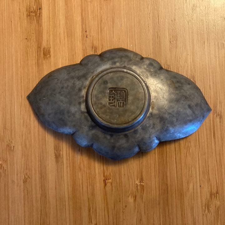 錫　茶托　5客　唐物　煎茶道具