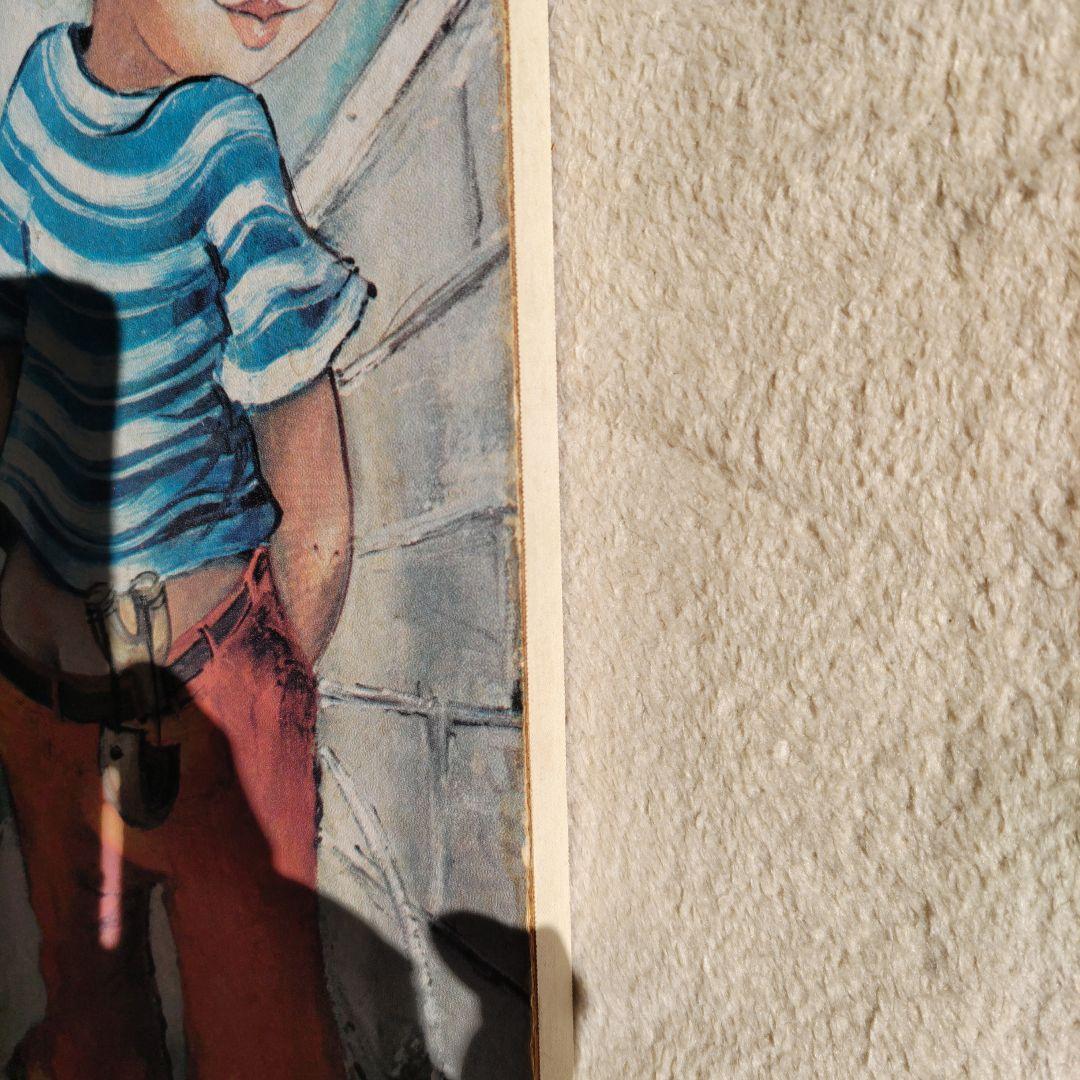 ミシェルトーマス（Lisa ）合板プリント 壁掛け　 童子 エッフェル塔