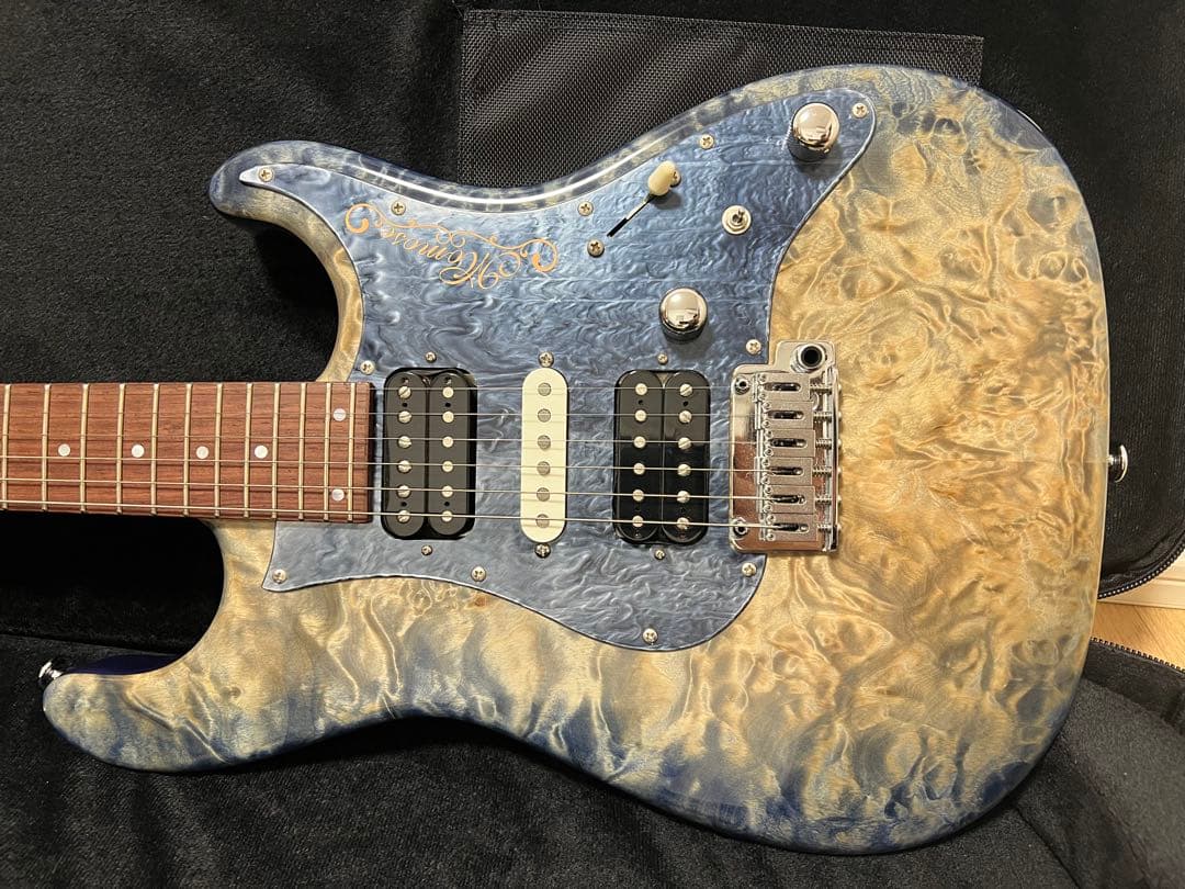 Momose MC24 フレイム栃 ストラト 24フレット