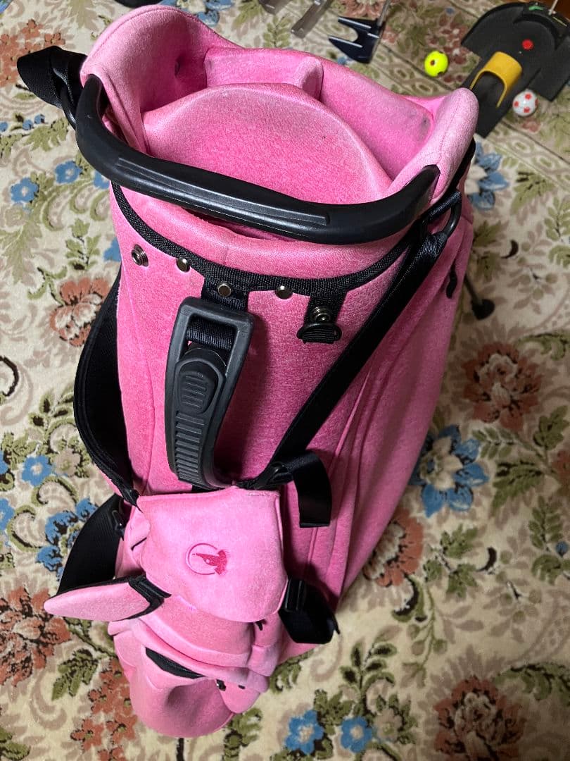 ホンマセット　ピンク スタンド式 キャディバッグ　カートバッグ　アイアンカバー