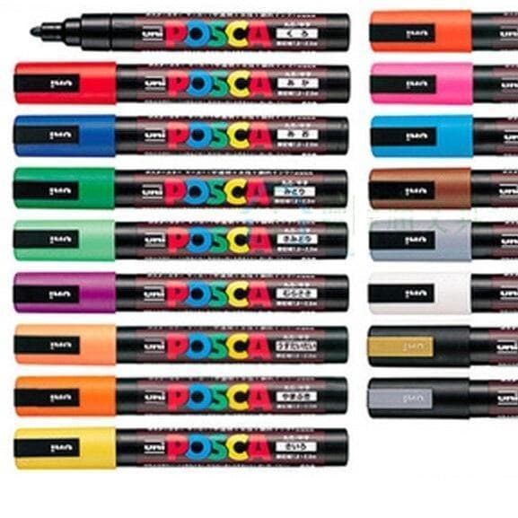 三菱鉛筆 ポスカ 中字丸芯 29色 全色【10セット】　特別価格54,000円